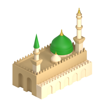 Mosquée récupérée  3D Illustration
