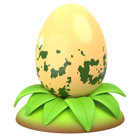 Moss Dragon Egg  3D Icon