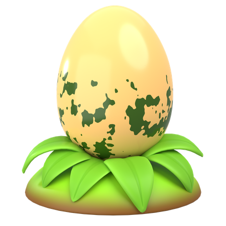 Moss Dragon Egg  3D Icon