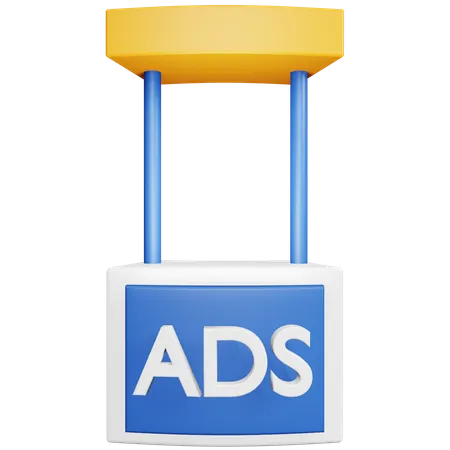 Mostrador de marketing  3D Icon