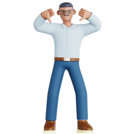 Mostrando dois polegares para baixo  3D Icon