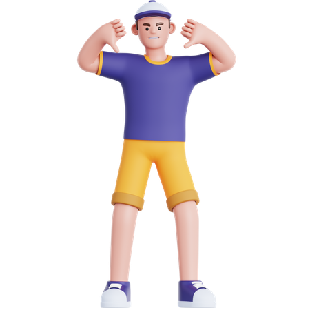 Mostrando dois polegares para baixo  3D Icon