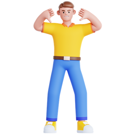 Mostrando dois polegares para baixo  3D Icon