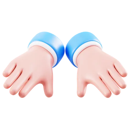 Mostrando el gesto de la mano con la palma  3D Icon