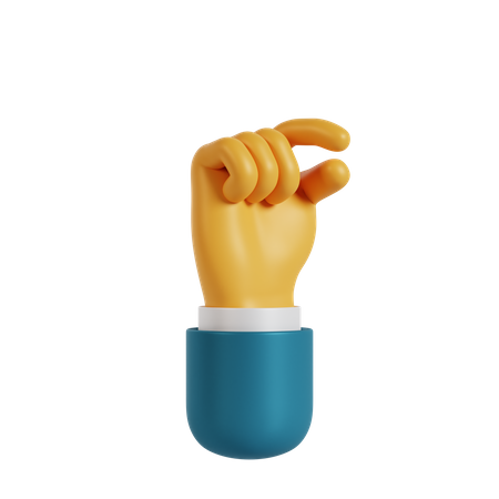 Mostrando un pequeño gesto con la mano  3D Illustration