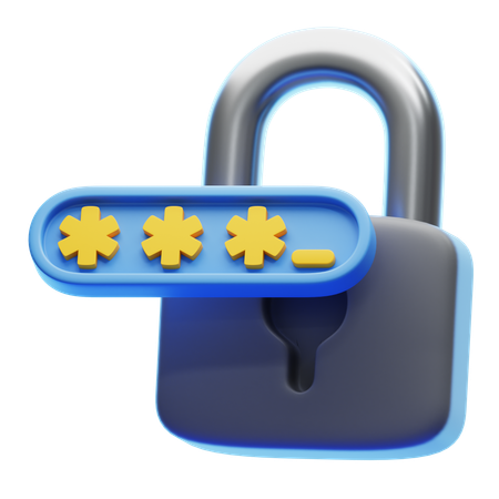 Mot de passe  3D Icon