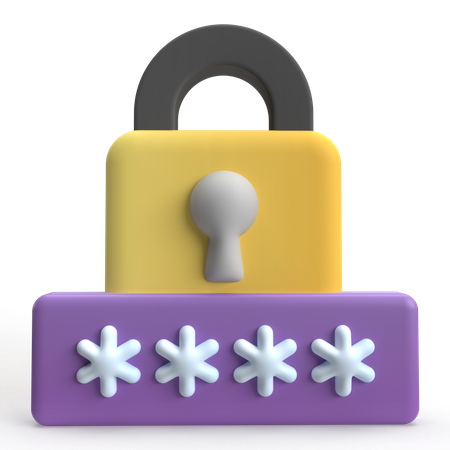 Mot de passe  3D Icon