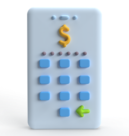 Mot de passe de la banque mobile  3D Icon