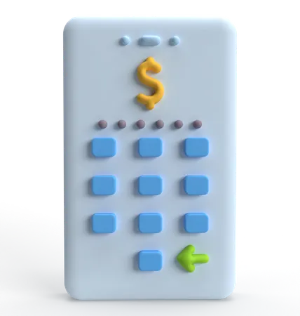 Mot de passe de la banque mobile  3D Icon