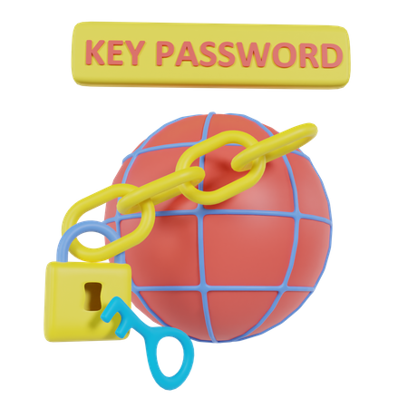 Mot de passe clé  3D Icon