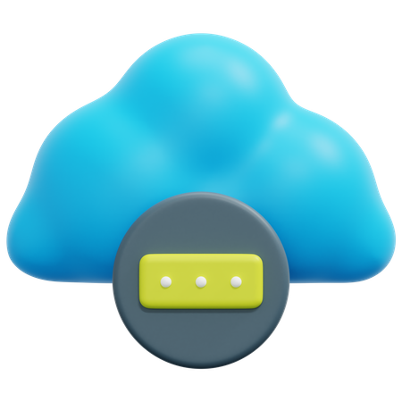 Mot de passe cloud  3D Icon
