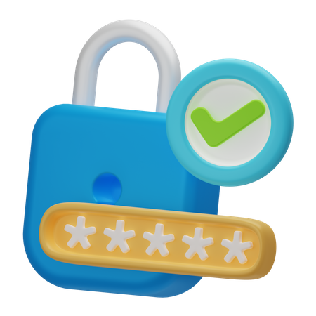 Mot de passe correct  3D Icon