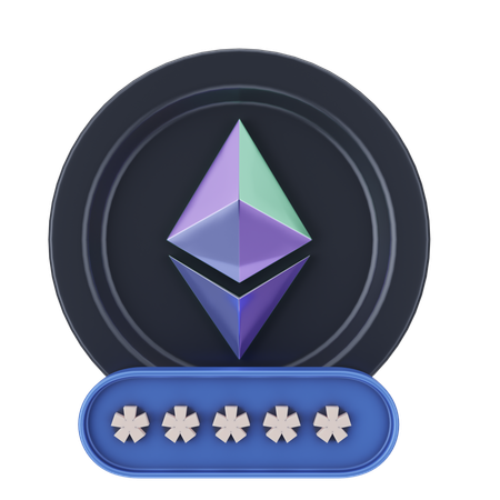 Mot de passe Ethereum  3D Icon