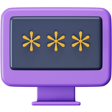 Mot de passe de l'ordinateur  3D Icon