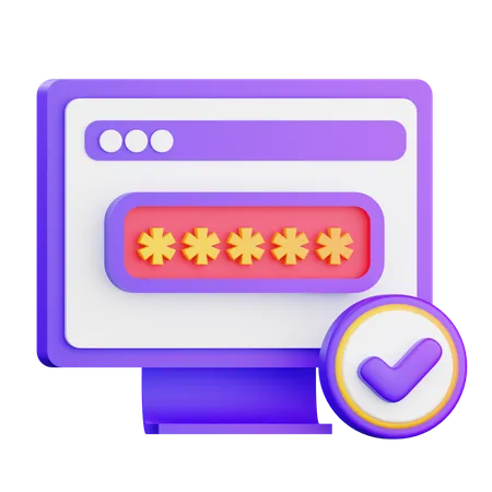 Mot de passe de l'ordinateur  3D Icon