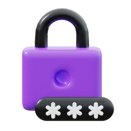 Mot de passe sécurisé  3D Icon
