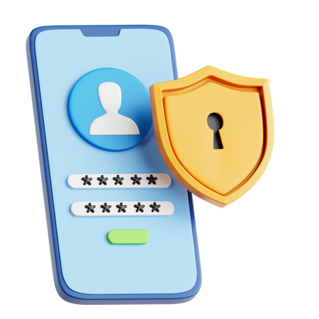 Sécurité par mot de passe  3D Icon