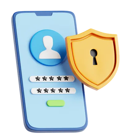 Sécurité par mot de passe  3D Icon