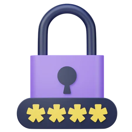 Verrouillage par mot de passe  3D Icon
