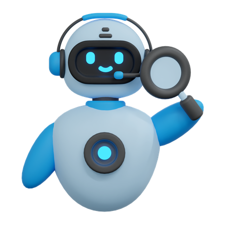 Robot de recherche  3D Icon