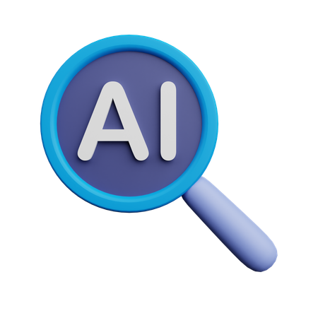 Moteur de recherche IA  3D Icon