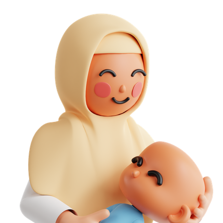 Mother and Baby  3D Icon
