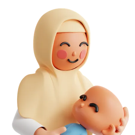 Mother and Baby  3D Icon