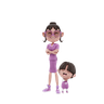 3d mother and child emoji