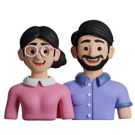 Mother And Father  3D Icon