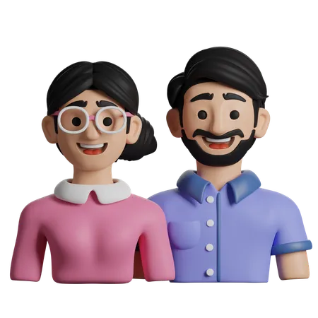 Mother And Father  3D Icon