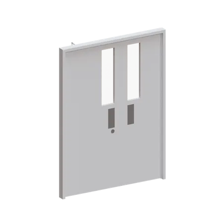 Mother And Son Door 3 D Design Element Suitable For Interior Theme 3D Icon