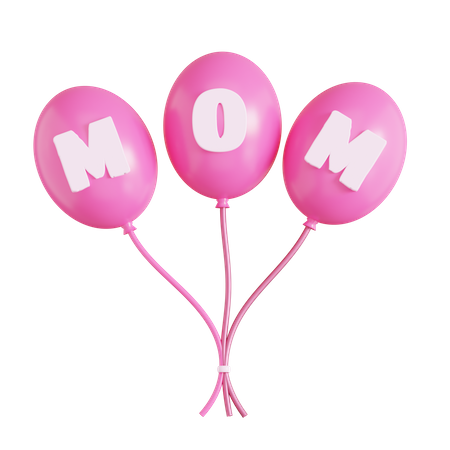 Mother Day Balloons  3D Icon