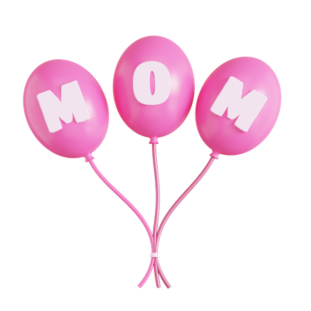 Mother Day Balloons  3D Icon