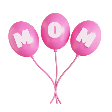 Mother Day Balloons  3D Icon