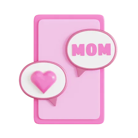 Mother Day Chat  3D Icon