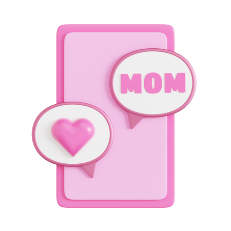 Mother Day Chat  3D Icon
