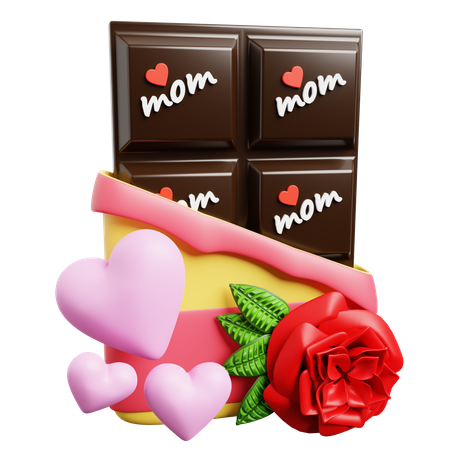 Mother Day Chocolate  3D Icon