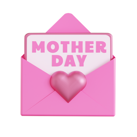 Mother Day Letter  3D Icon