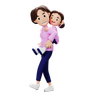 3d mom with son logo