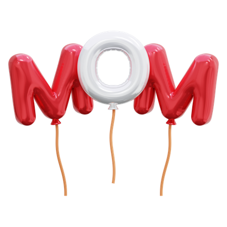 Mothers Day Balloons  3D Icon