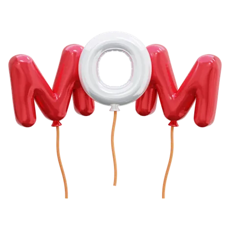 Mothers Day Balloons  3D Icon