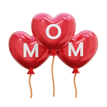 Mothers Day Balloons  3D Icon