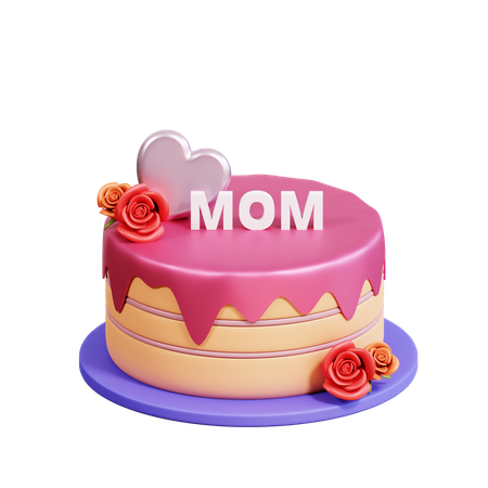 Mothers Day Cake  3D Icon