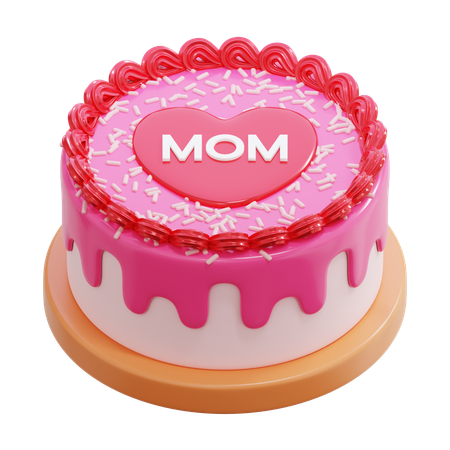 Mothers Day Cake  3D Icon