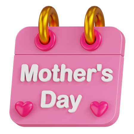 Mother's Day Calendar  3D Icon
