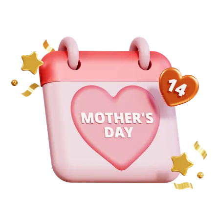 Mothers Day Calendar  3D Icon