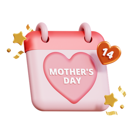 Mothers Day Calendar  3D Icon