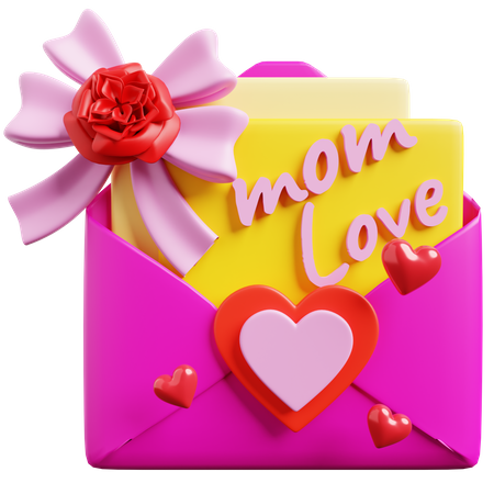 Mothers Day Card  3D Icon