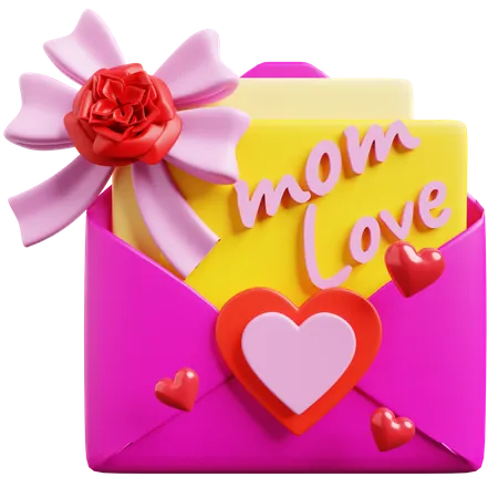 Mothers Day Card  3D Icon