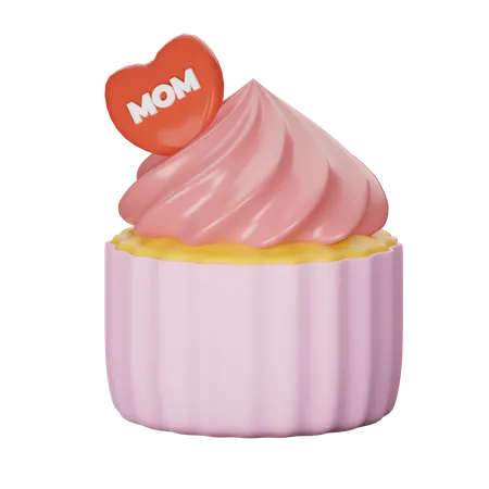 Mothers Day Cupcake  3D Icon